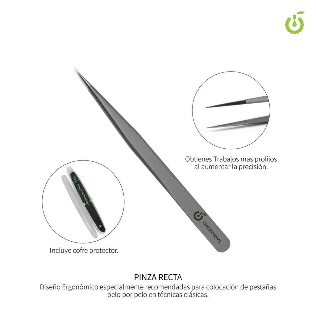 [BH005220] Pinza recta acero___Pack x 12