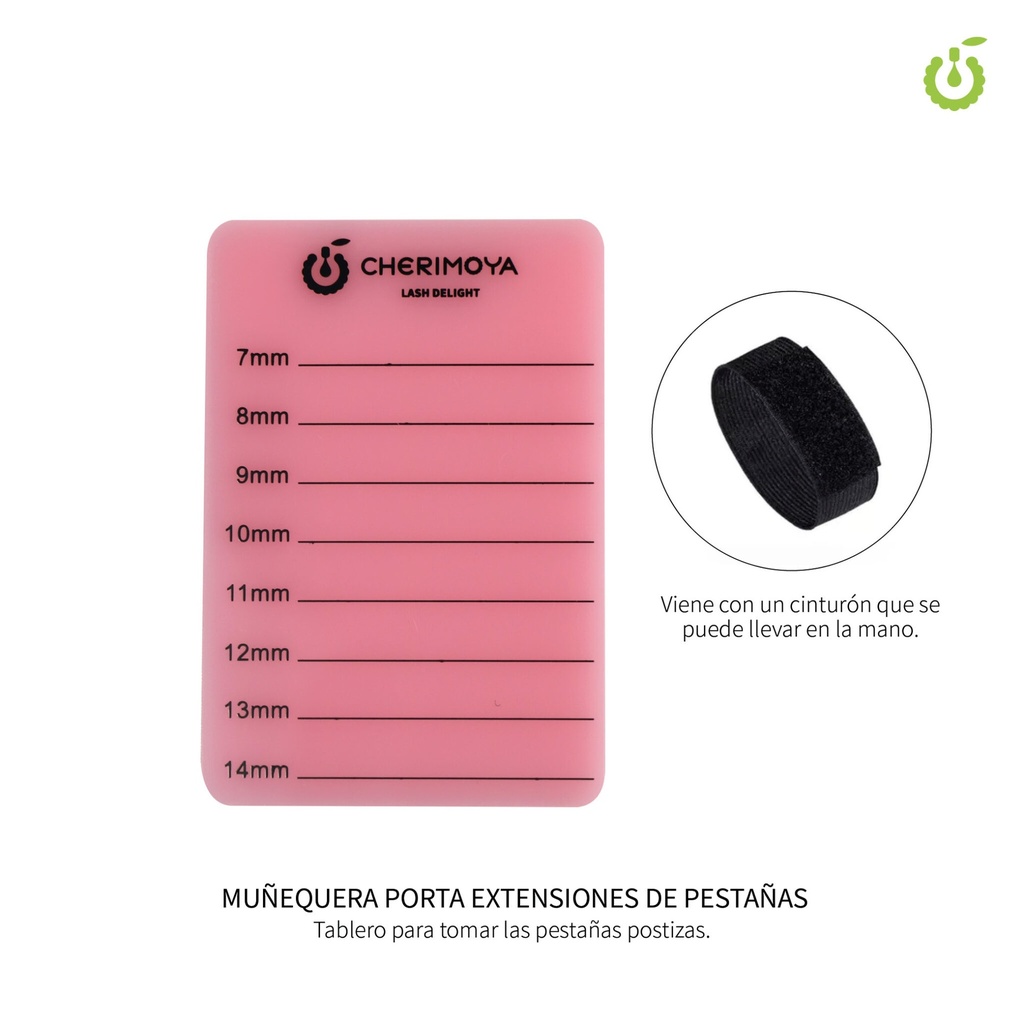[BH004019] Z -Base acrilica porta pestañas con cinta regulador COLDROSE  (Pack x 12)-BH004019