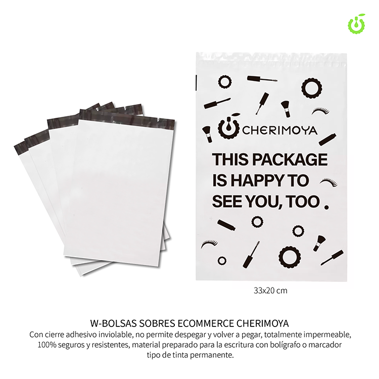 W- Bolsas Sobres Ecommerce cherimoya 33×20 (pack x 200) chica