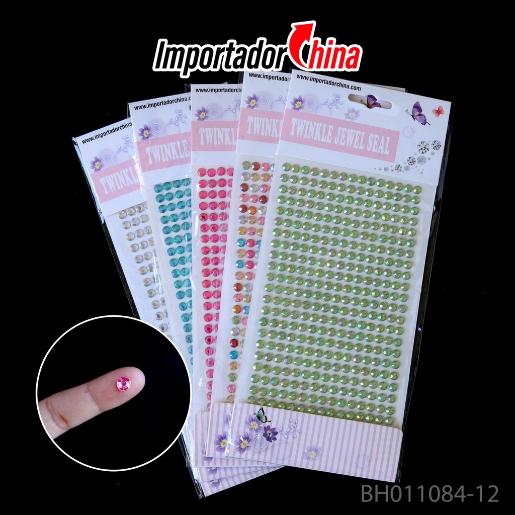 [11084-12] Strass girasol 5mm autoadhesivas (Pack x12) 11084-12