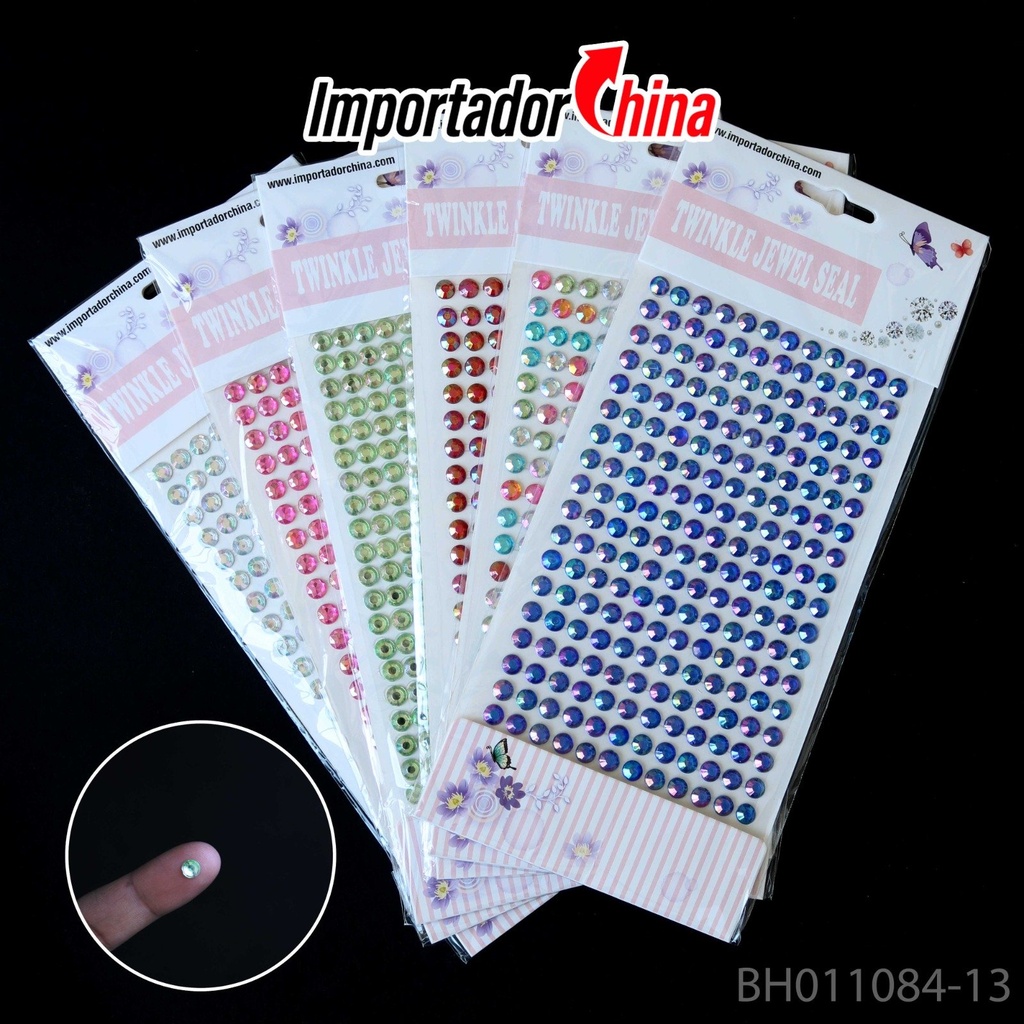 [11084-13] Strass diamante reversa 6mm autoadhesivas (Pack x12)11084-13