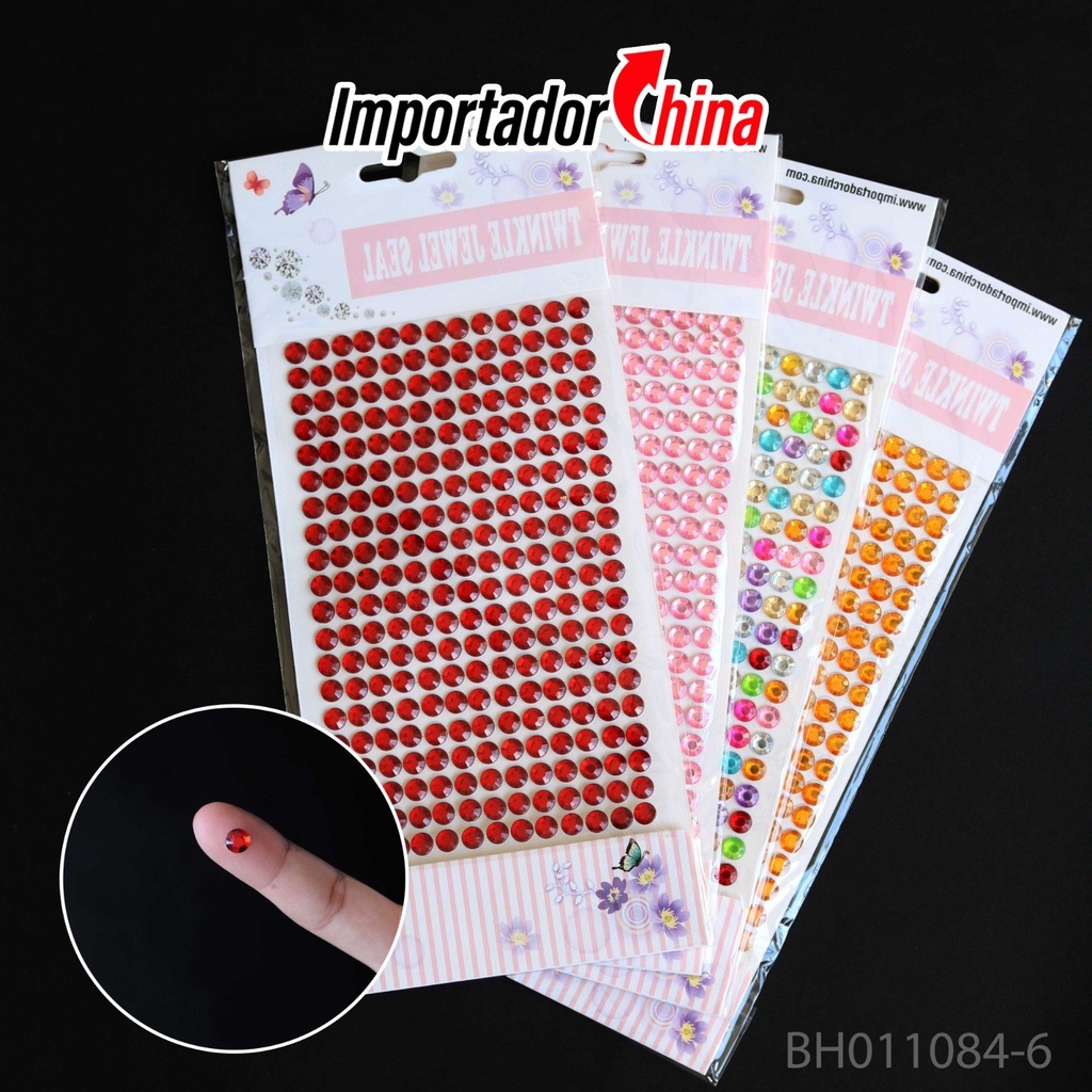 [11084-06] Strass 6mm autoadhesivas (Pack x12)11084-06