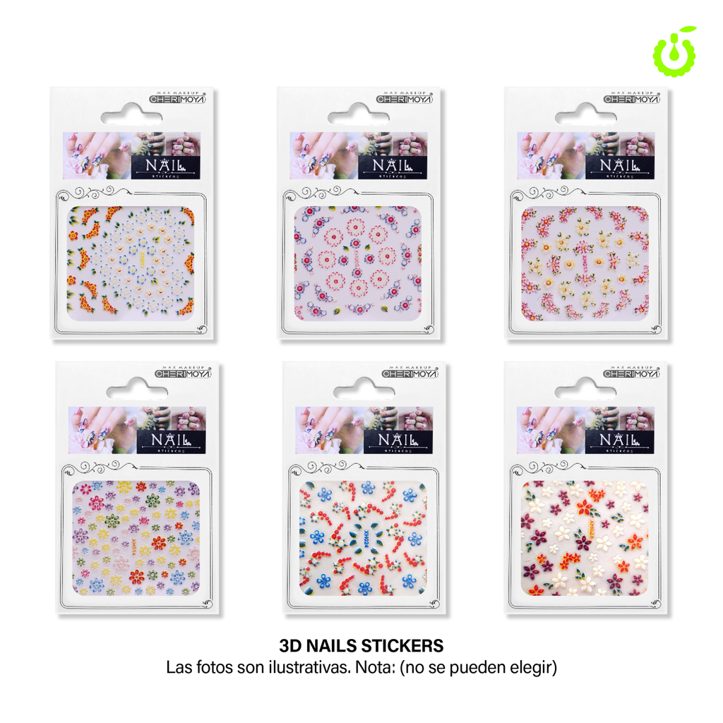 Sticker autoadhesivas surtido flores___Pack X12 CH011087-05