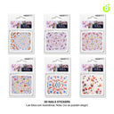 Sticker autoadhesivas surtido flores___Pack X12 CH011087-05