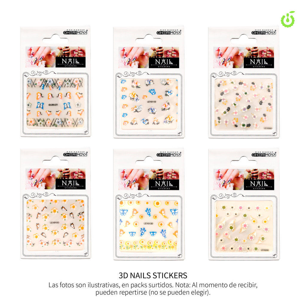 Sticker autoadhesivas surtido flor/mariposa ___Pack X12 CH011087-17