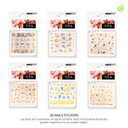 Sticker autoadhesivas surtido flor/mariposa ___Pack X12 CH011087-17