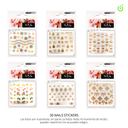 Sticker autoadhesivas surtido dorado (pack x12) CH011087-16