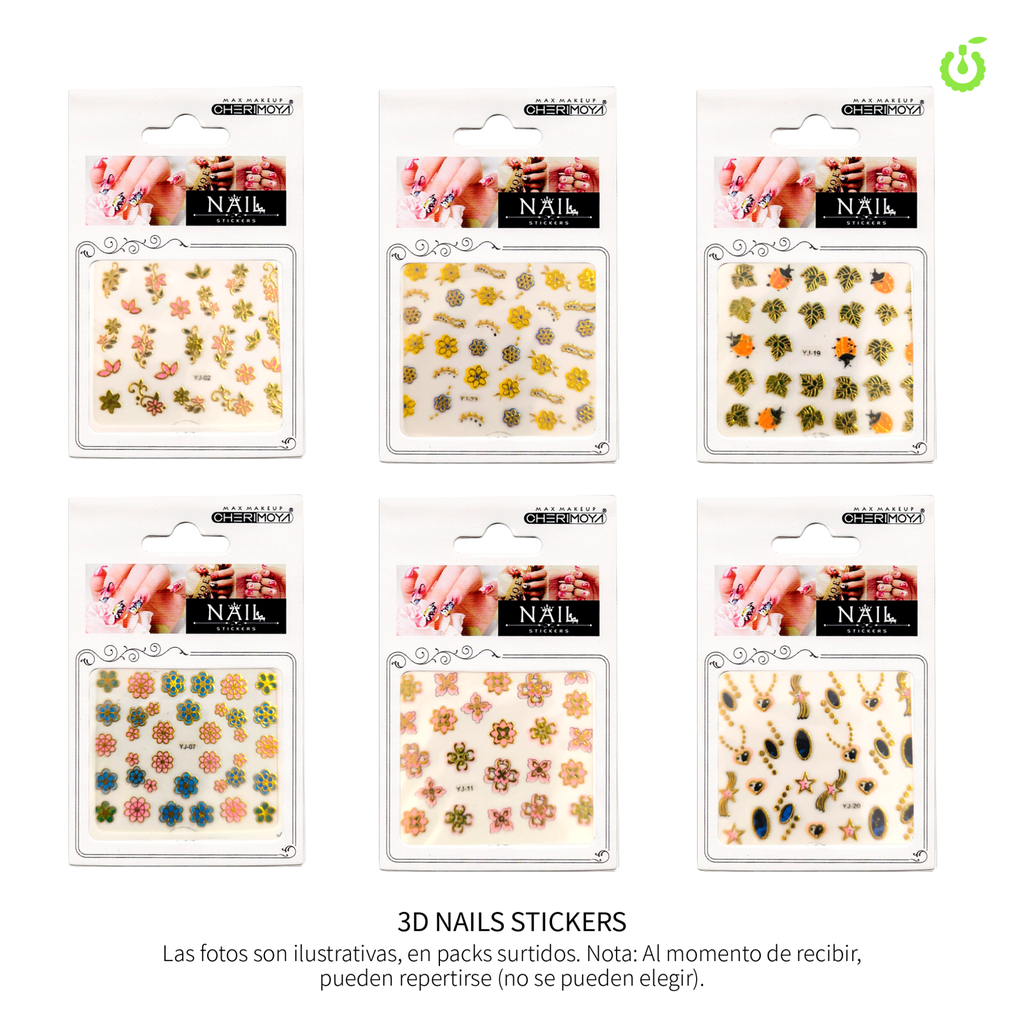 Sticker autoadhesivas surtido borde dorado ___Pack X12 CH011087-22