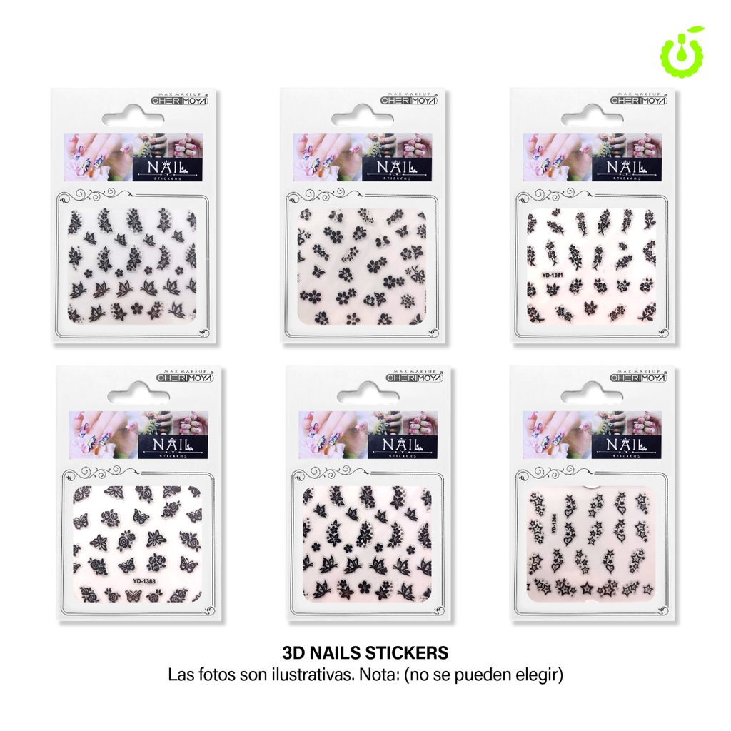Sticker autoadhesivas surtido blanco negre(pack x12) CH011087-29