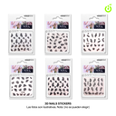 Sticker autoadhesivas surtido blanco negre(pack x12) CH011087-29