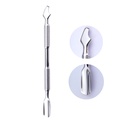 Repujador /empujador de cutículas doble punta curva C acero Cherimoya (Pack x 12) -BH005207