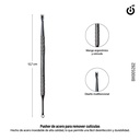 Pusher de acero para remover cuticulas (pack x 12) BH005262