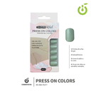 Press on nails oval brillo 24 pcs (pack x12) -BH001207 /BH-88A-YS377