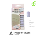 Press on nails Cuadrado  69-YS Brillo 24pcs (pack x12) -BH001205/BH-69-YS116