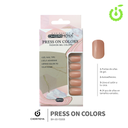 Press on nails Cuadrado  69-YS Brillo 24pcs (pack x12) -BH001205/BH-69-YS008