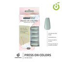 Press on nails coffin  80-YS brillo 24pcs ___Pack X12 -BH001206 /BH-80A-YS042
