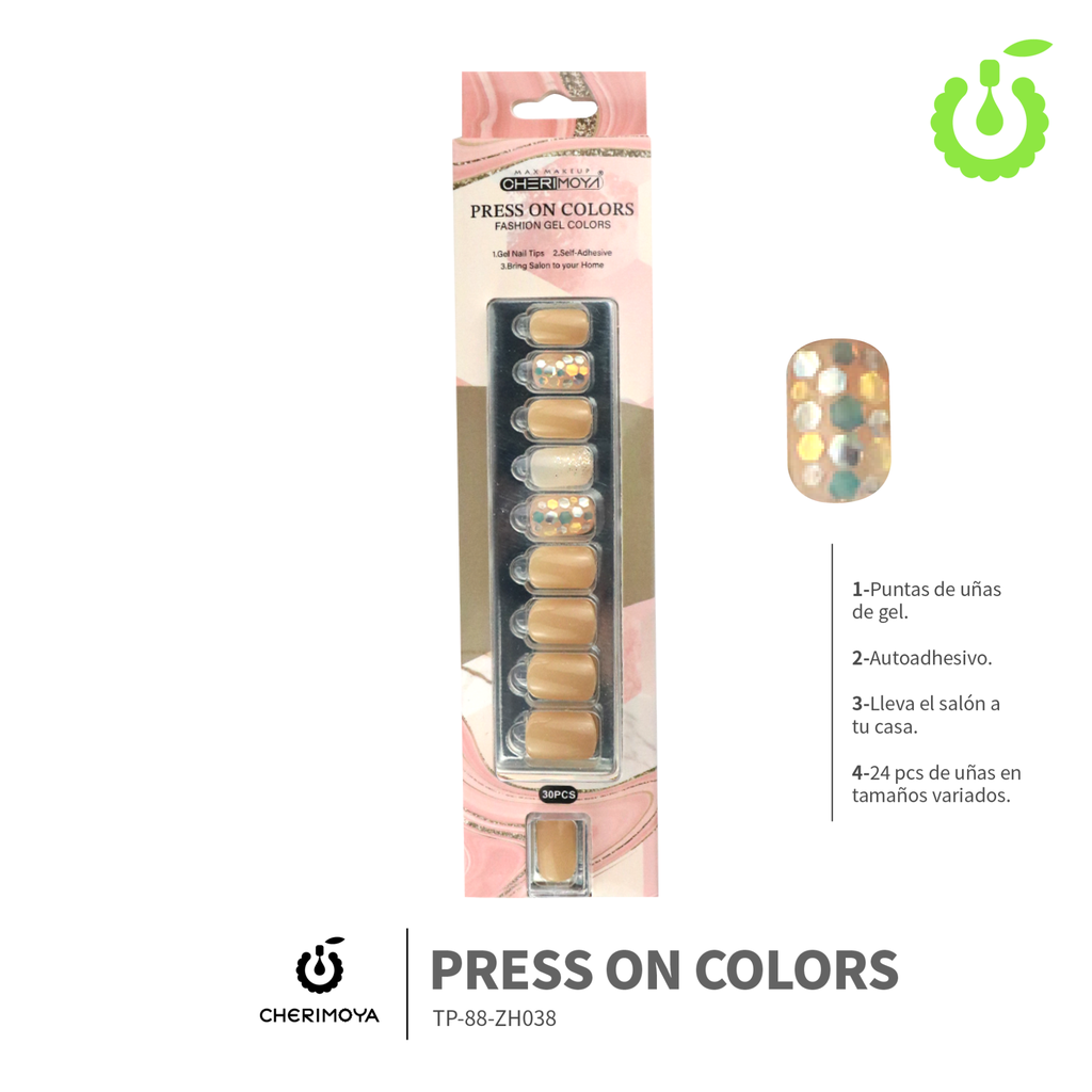 Press on cuadrado kit 30 pcs (pack x12) -BH001207-5/TP-88-ZH038