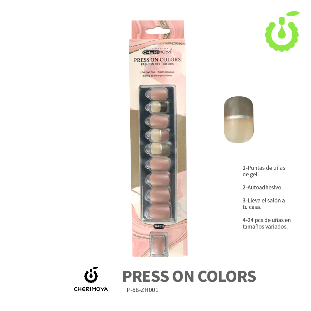 Press on cuadrado kit 30 pcs ___Pack X12 -BH001207-5/TP-88-ZH001