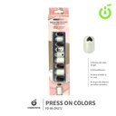 Press on cuadrado  kit multi-color  30pcs (pack x12) -BH001207-2/FD-88-ZH272