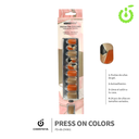 Press on cuadrado  kit multi-color  30pcs ___Pack X12 -BH001207-2/FD-88-ZH061