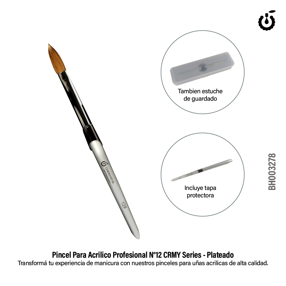 [BH003278] Pincel Acrilico CRMY SERIE N*12 color surtido (pack x 10u) -BH003278