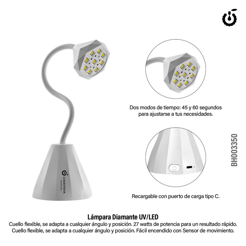 [BH003350] Lampara diamond 27w  UV/LED Portátil (Pack x 10u) -BH003350 ch-91