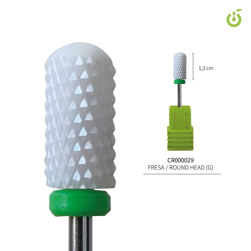 [CR000029] H-Fresa ceramica Round Head C Verde COLDROSE (Pack x 10u)-CR000029 ch-92