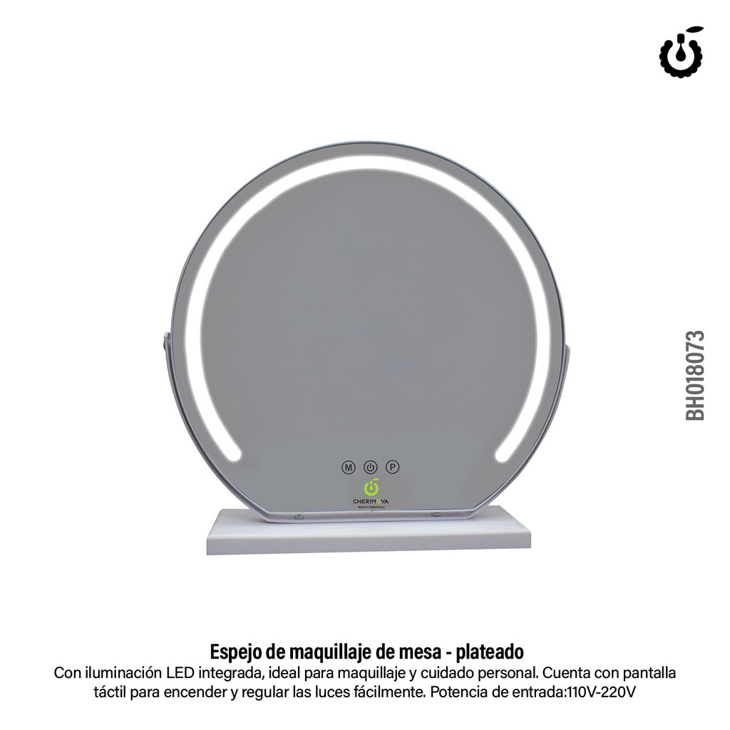[BH018073] Espejo led con base giratorio (pack x 1) BH018073