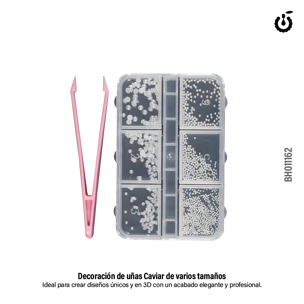Deco de unas caviar y perlas ___Pack X12 – BH011162 ch-90