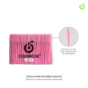 Cepillo de pestana rosa x 100u COLDROSE(Pack x10)CR000009 CH-85