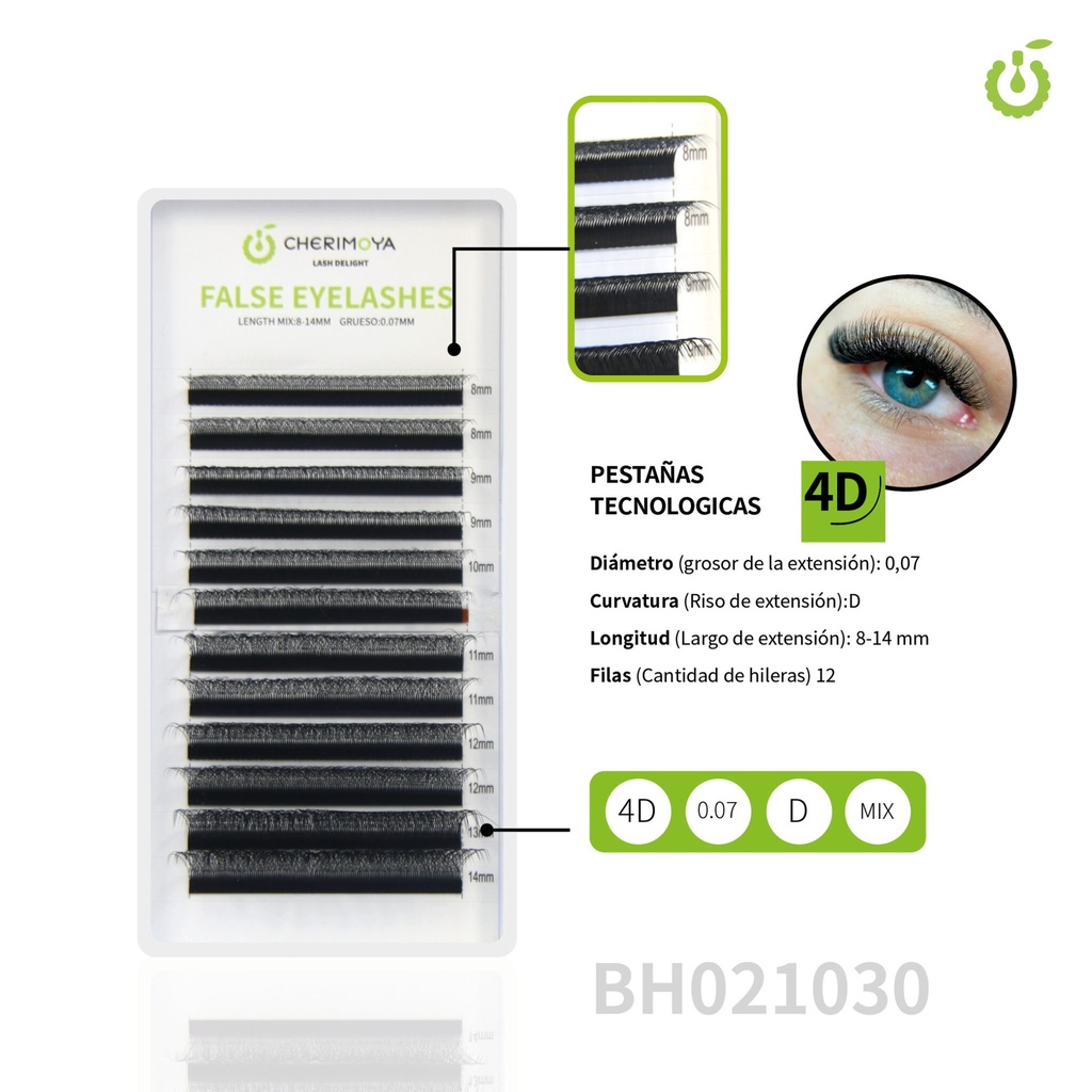 A861 -Extensión Tecnologicas 4D 0.07D Mix(7-13MM)___Pack X10-BH021030