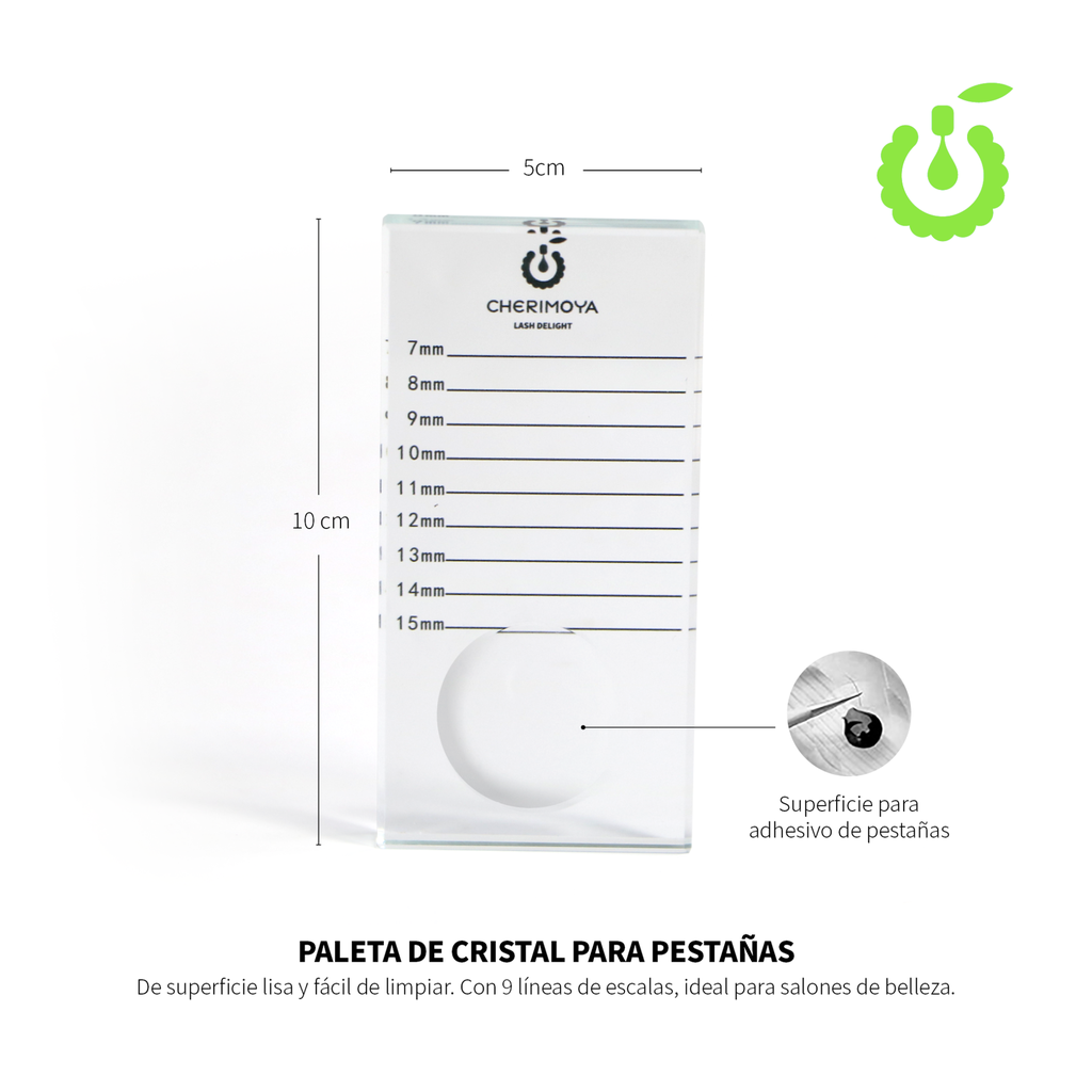 [BH004013 | CH-90] Z -PLACA DE VIDRIO PARA PESTAÑAS Y PEGAMENTO___Pack X6