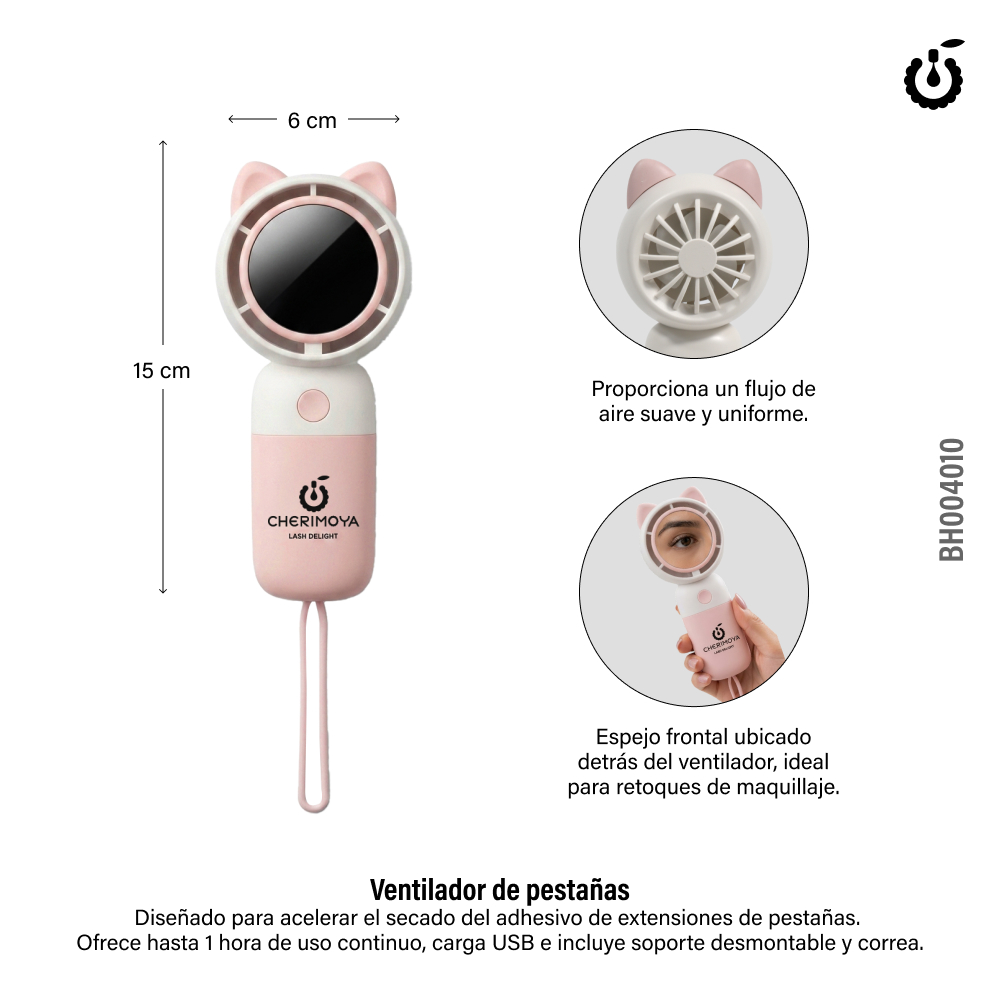 Ventilador gatito para pestañas___Pack X30
