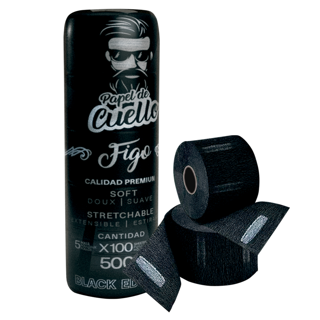 [FG0071] Rollo protector cuello NEGRO troquelado___Bulto X20