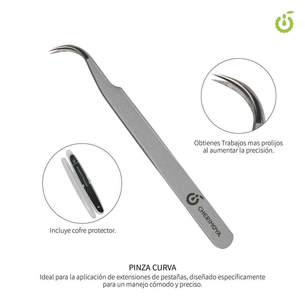 Pinza curva volumen acero___Pack X12