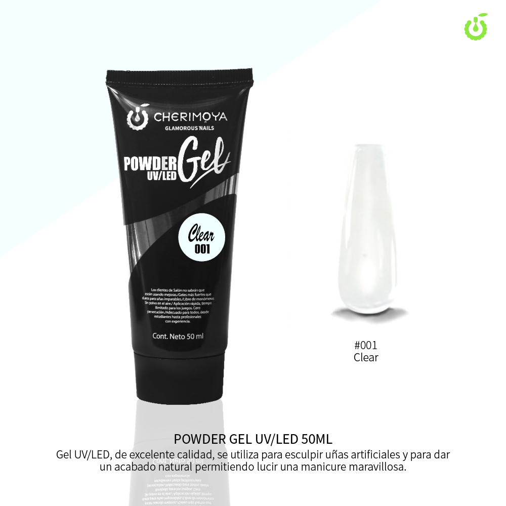 Powder Gel UVLED 50ml -001 Clear___Pack X6
