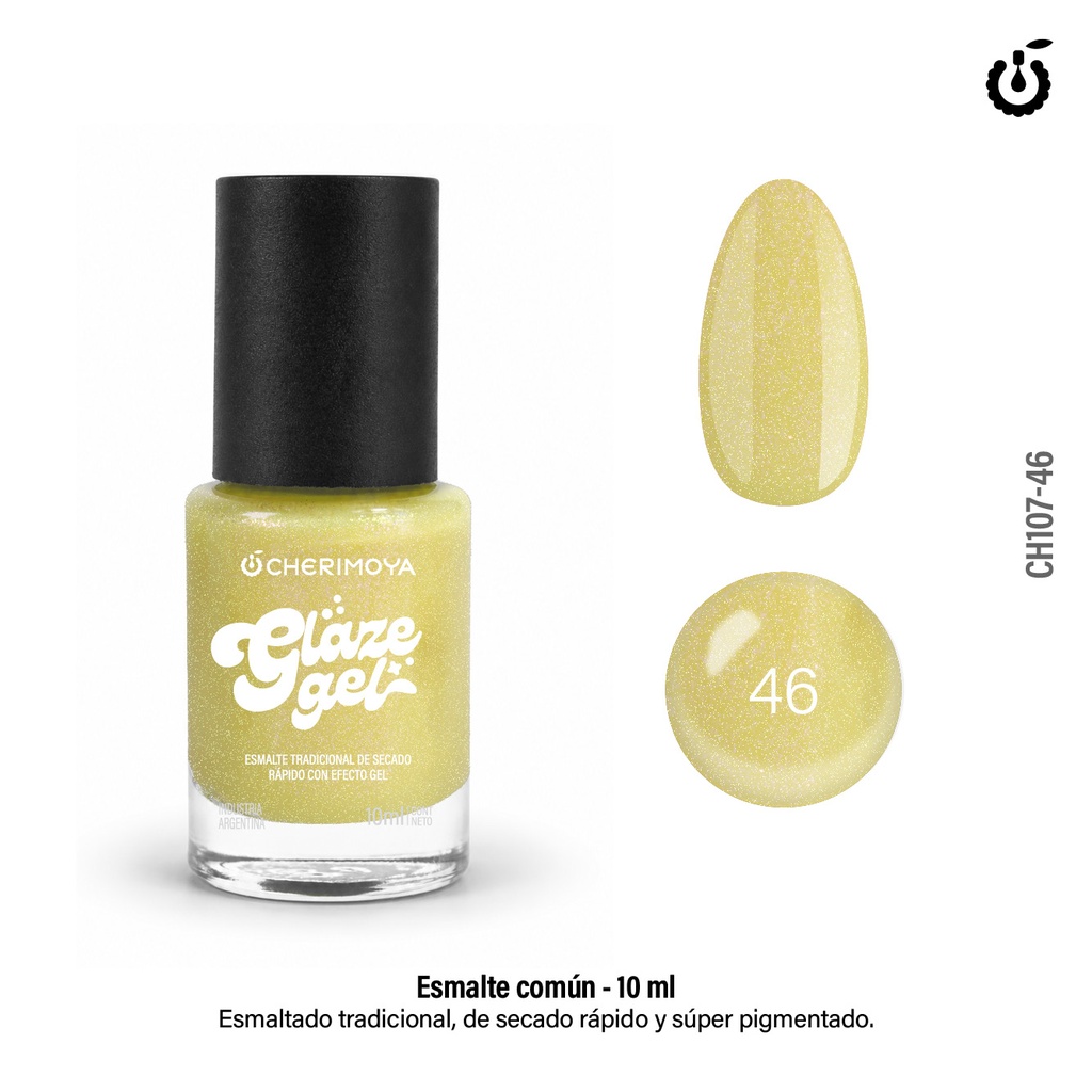 ESMALTE EN GEL GLAZE 10ML cherimoya___Pack X8