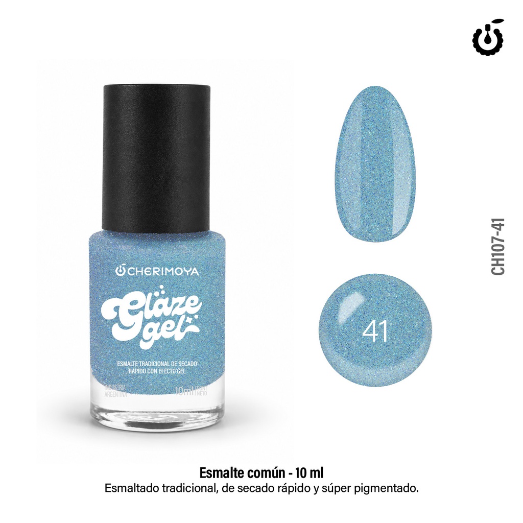 ESMALTE EN GEL GLAZE 10ML cherimoya___Pack X8
