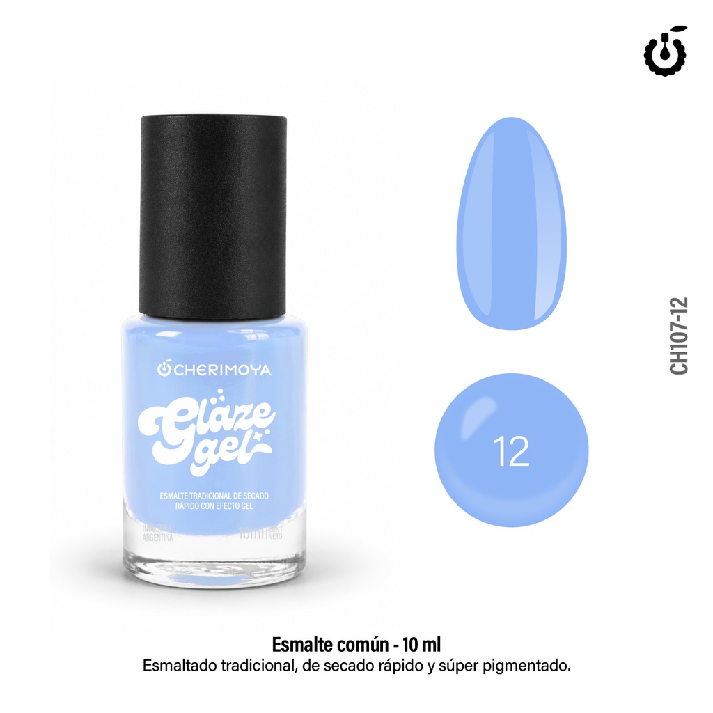 ESMALTE EN GEL GLAZE 10ML cherimoya___Pack X8
