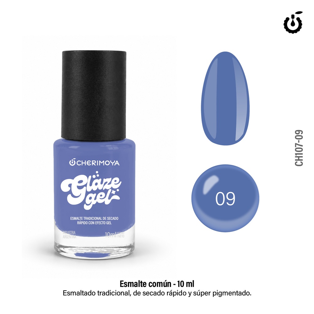 ESMALTE EN GEL GLAZE 10ML cherimoya___Pack X8