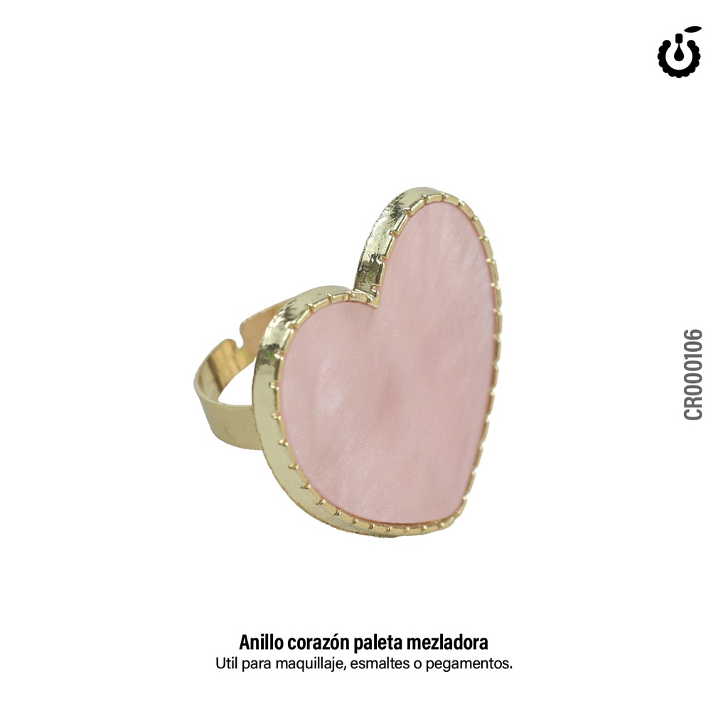 [CR000106] Anillo corazon paleta mezcladora___Pack X12