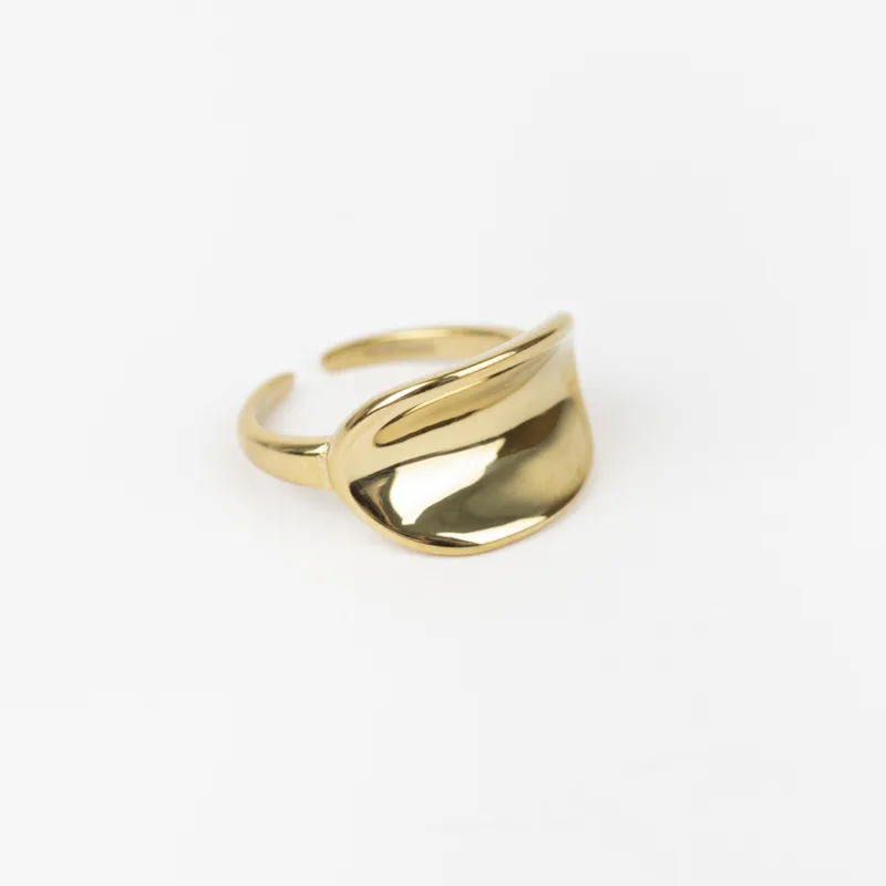 ANILLO DE ACERO DORADO CITY GIRL