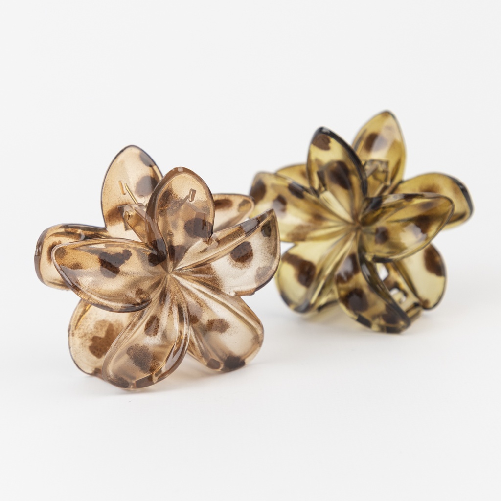BROCHE DE PELO FLOR ANIMAL PRINT CITY GIRL