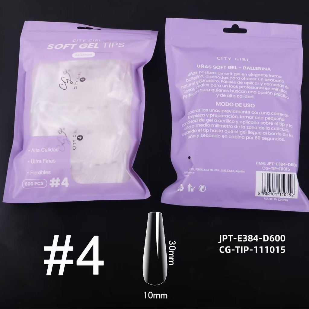 TIPS SOFT GEL EN BOLSA BALLERINA #4 CITY GIRL