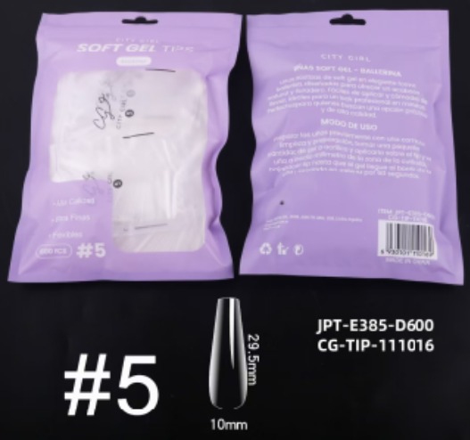 TIPS SOFT GEL EN BOLSA BALLERINA #5 CITY GIRL