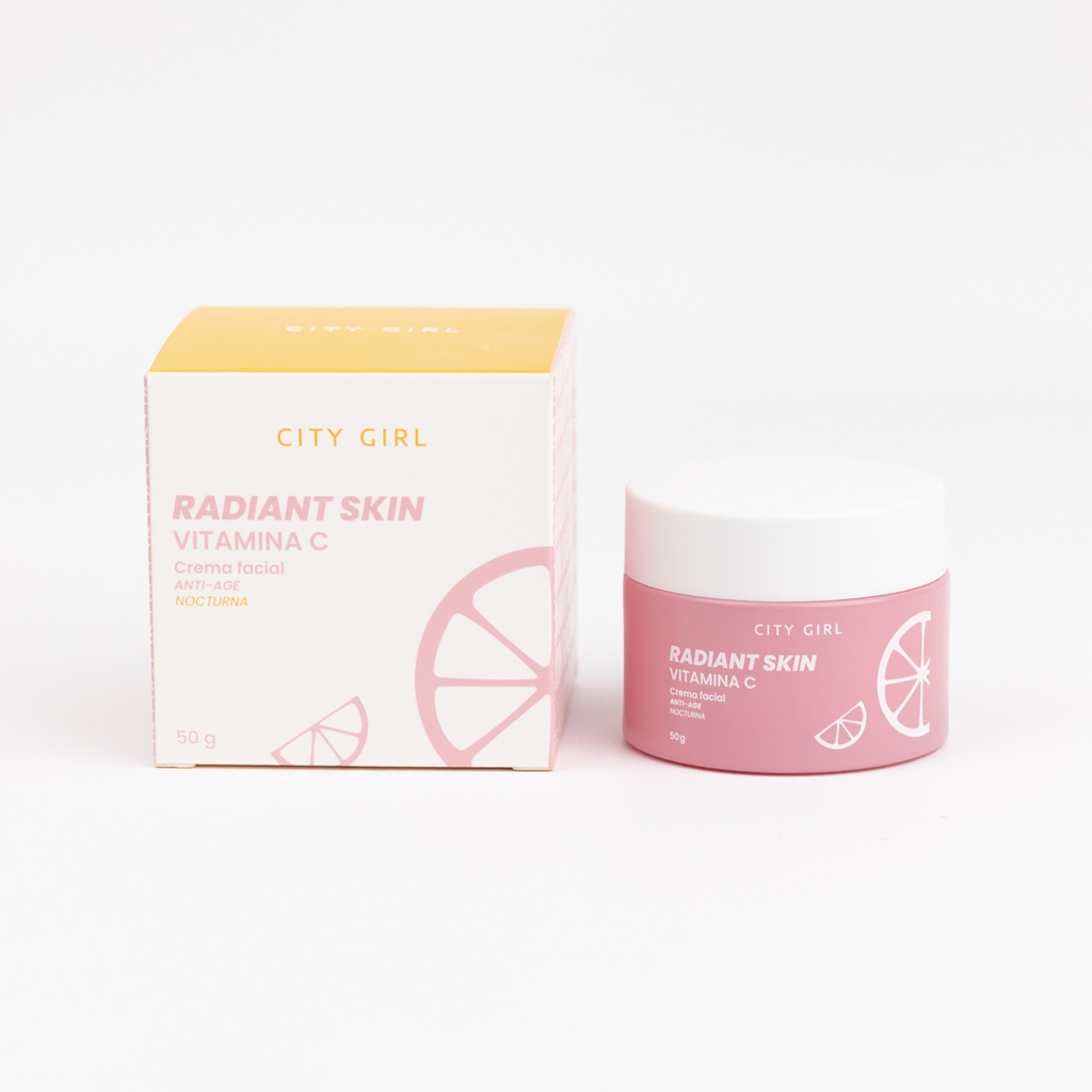 RADIANT SKIN VITAMINA C CREMA FACIAL NOCTURNA -CITY GIRL 50g