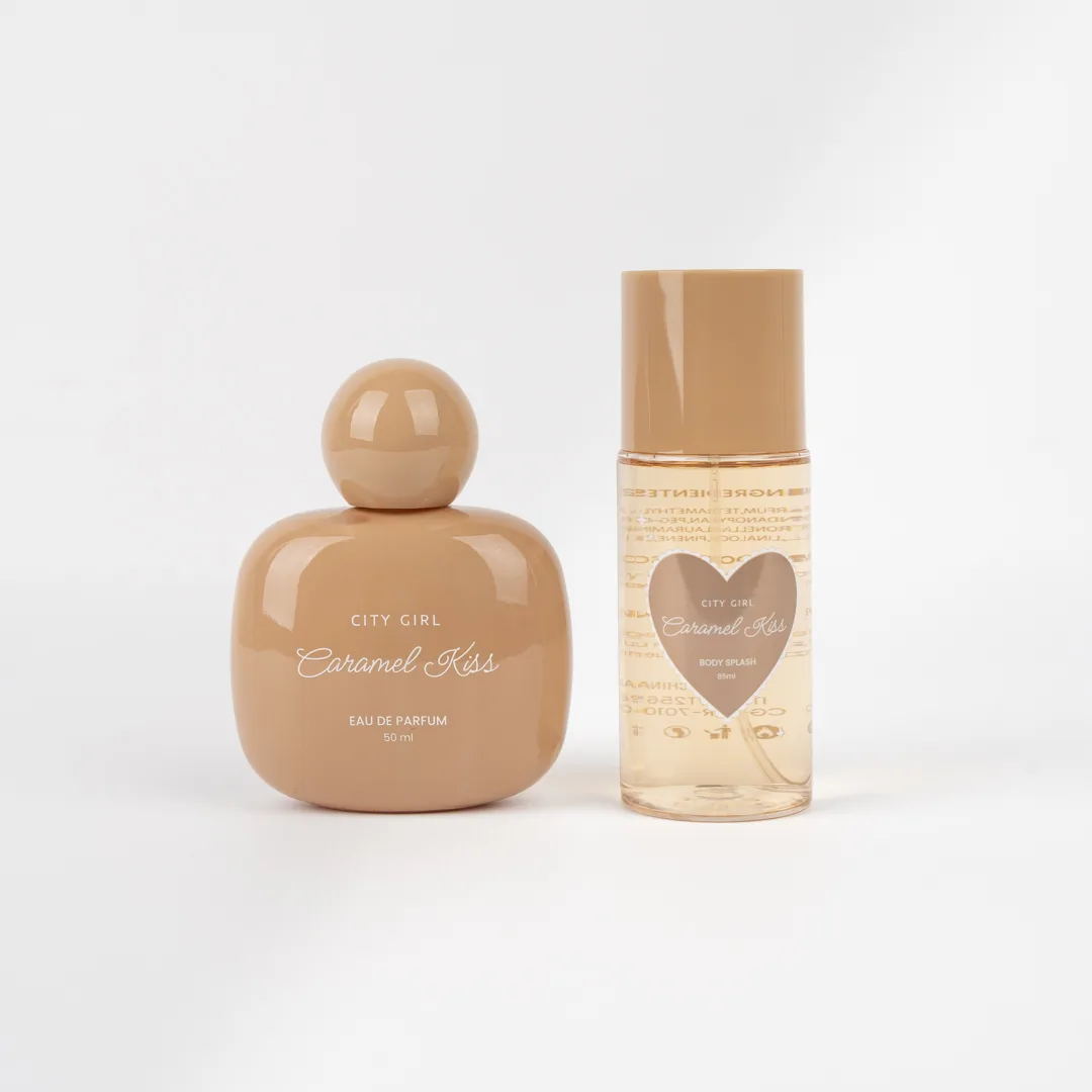 KIT DE PERFUME + BODY SPLASH CARAMEL KISS CITY GIRL – 2PCS