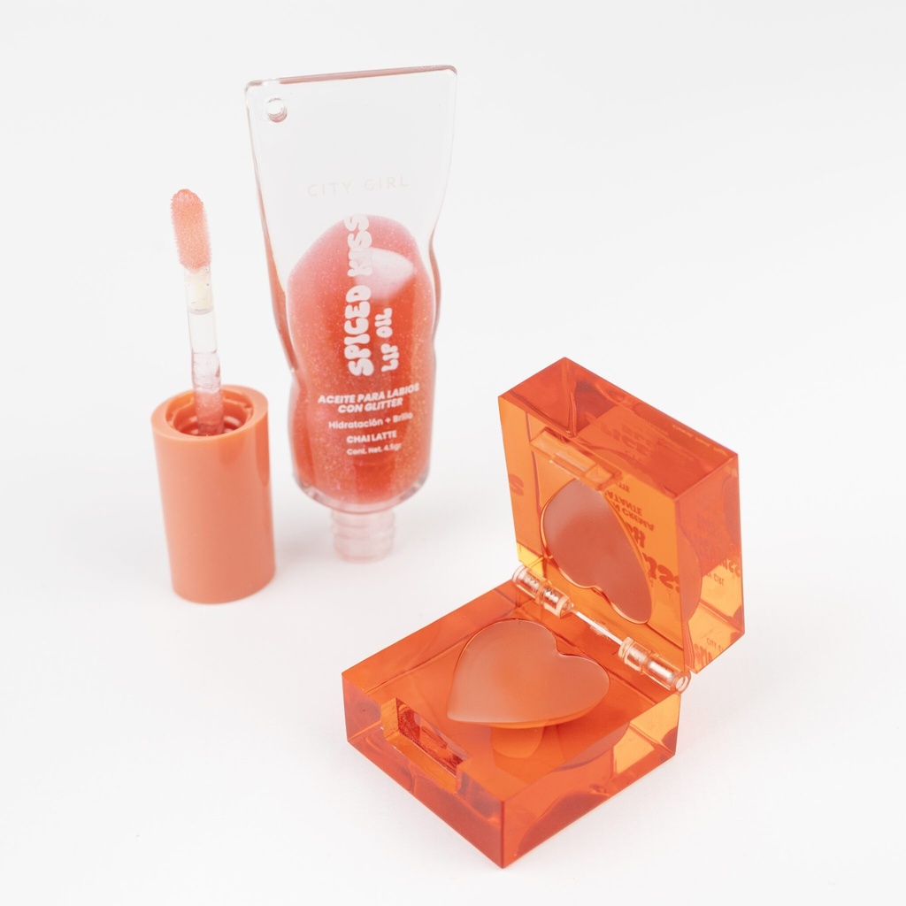 KIT DE CUIDADO PARA LABIOS (Aceite para labios + Rubor en crema) CITY GIRL – 2PCS