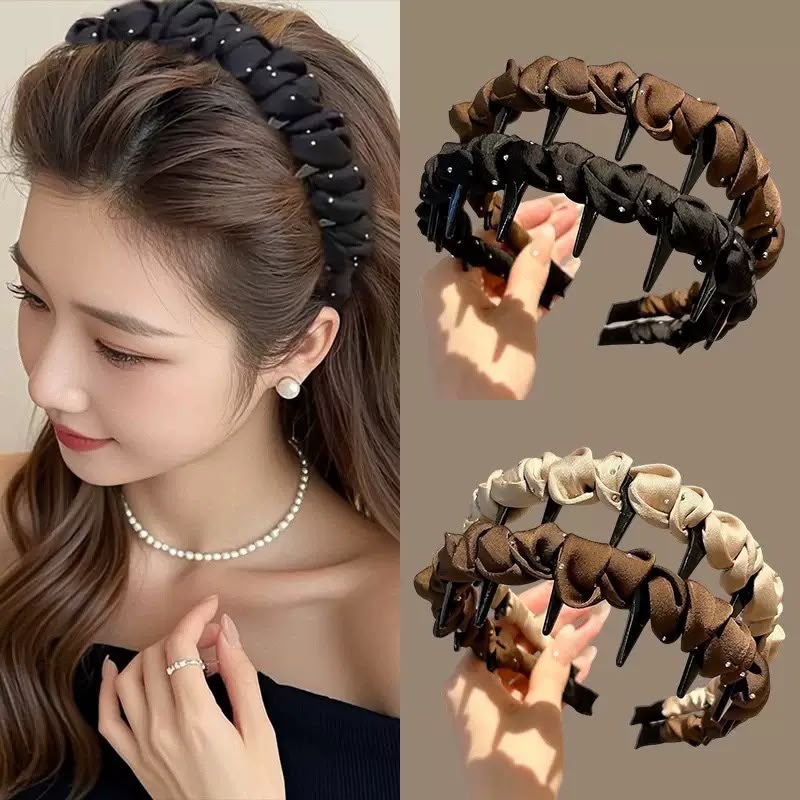 VINCHA DE TELA CON STRASS X12U.