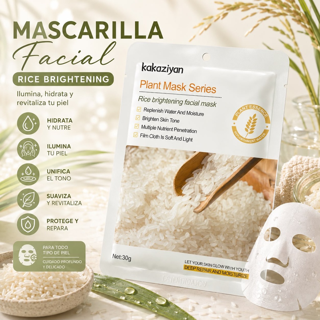 MASCARILLA FACIAL HUMECTANTE X1U.